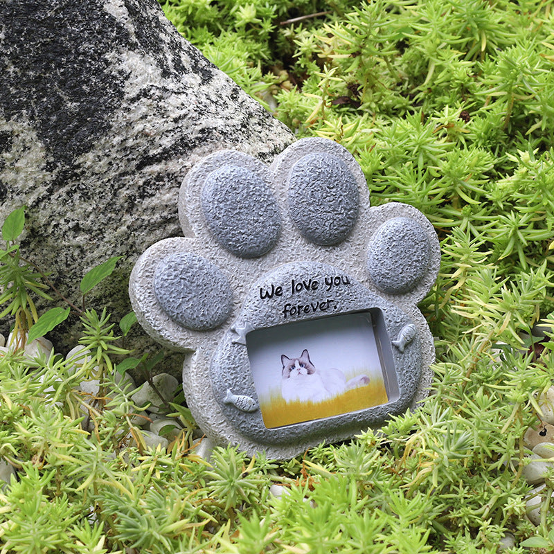🐾 Pet Memorial Garden Stone | Weatherproof Keepsake · Photo Frame Design · Etched with Love 💞
