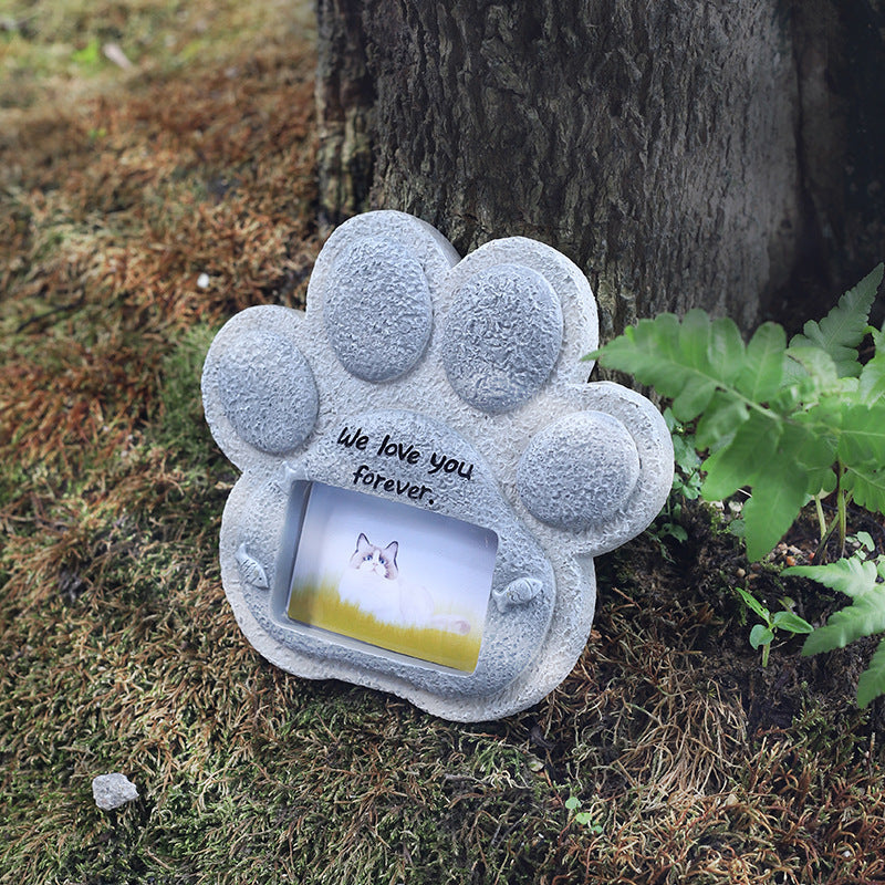 🐾 Pet Memorial Garden Stone | Weatherproof Keepsake · Photo Frame Design · Etched with Love 💞