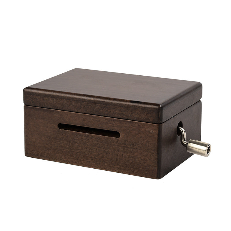 🎼 Retro Walnut Hand-Cranked Music Box | Create & Play Timeless Melodies
