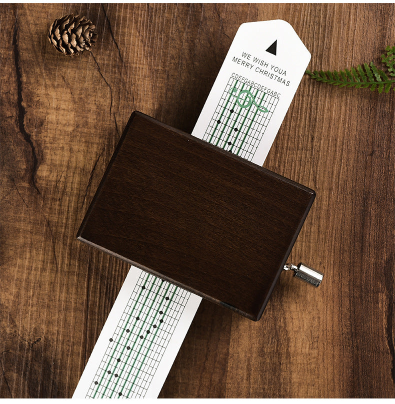 🎼 Retro Walnut Hand-Cranked Music Box | Create & Play Timeless Melodies