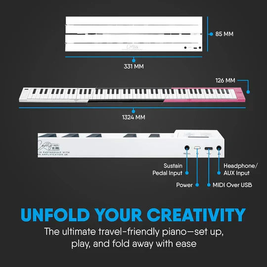 🎹 Carry-on Foldable 88-Key Digital Piano | Music Anywhere, Anytime ✈️