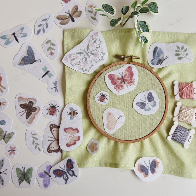 🌸 Vintage Garden Embroidery Pattern Set | Easy & Creative DIY Stitch Kit ✨