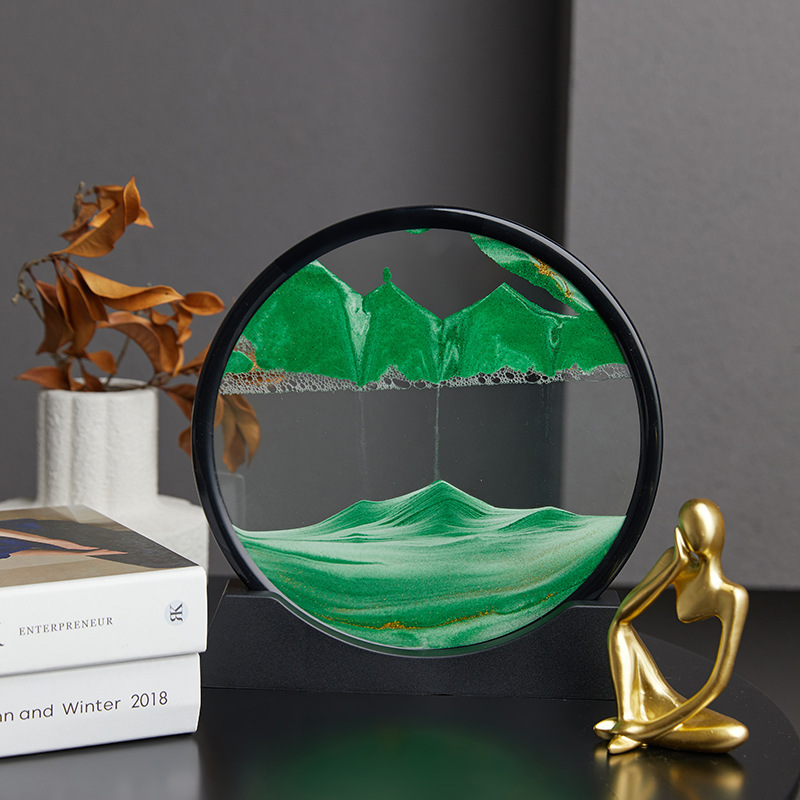 🧡 Sand Art Table Decor | Hypnotic Moving Landscape with Flowing Sand, Stress Relief & Room Aesthetics