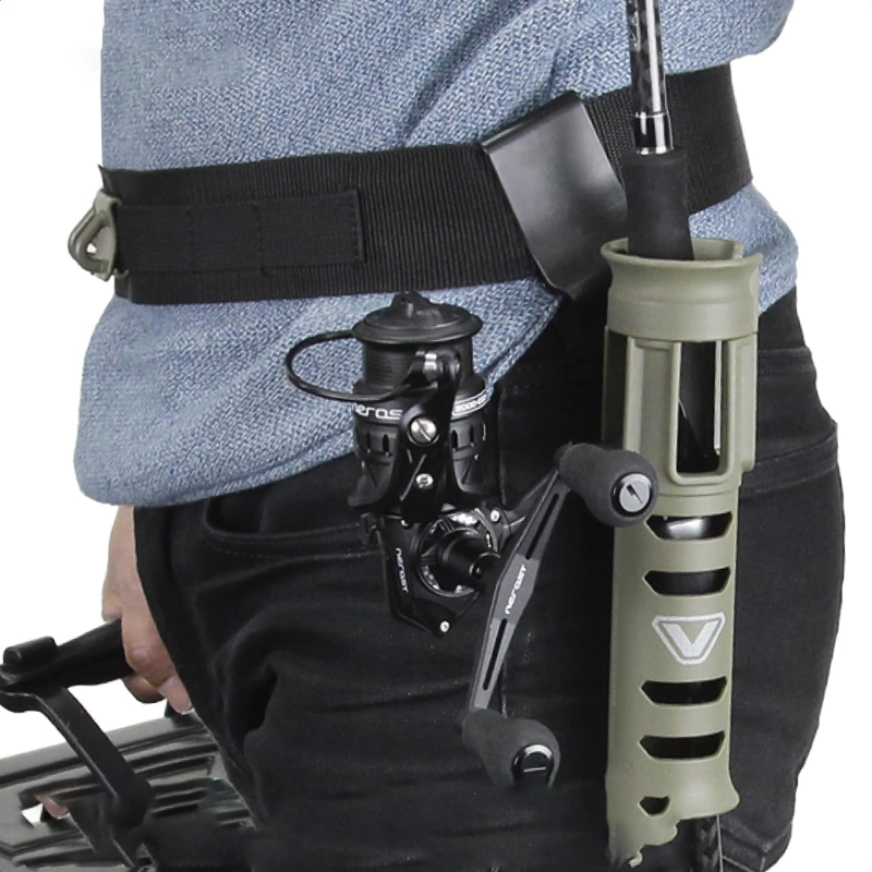 🎯 Rotating Fishing Rod Holster with Belt Clip | Adjustable & Secure Hold