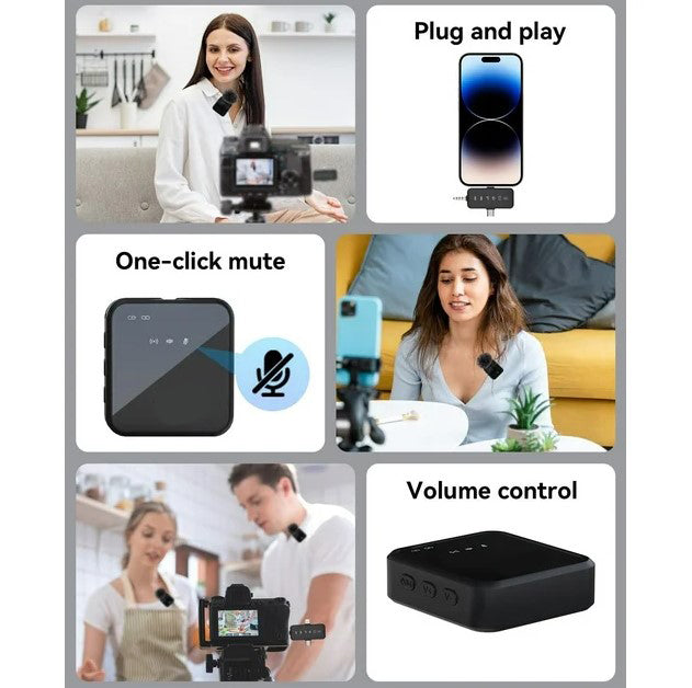 Wireless Lavalier Microphone – Crystal-Clear Audio, Long Battery Life & Wide Compatibility 🎤✨