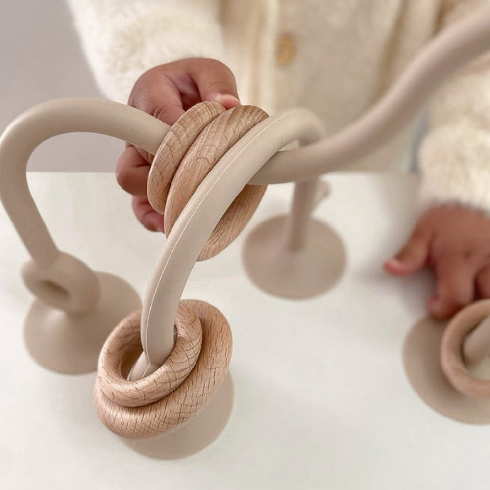 🍼 Montessori Silicone Desktop Toy | Sensory Rings for Baby’s First Learning