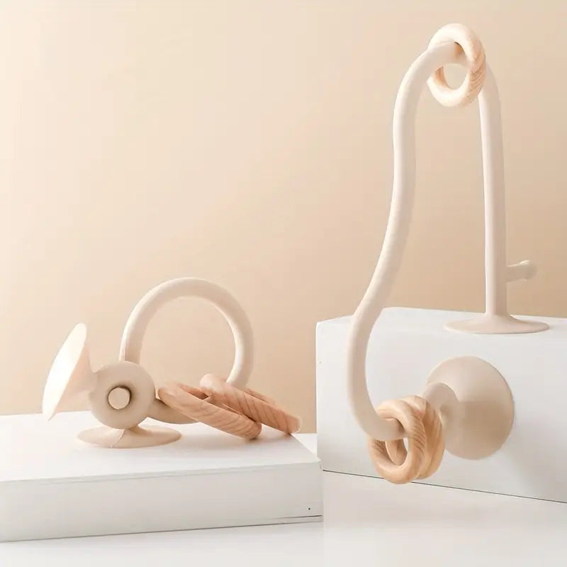 🍼 Montessori Silicone Desktop Toy | Sensory Rings for Baby’s First Learning