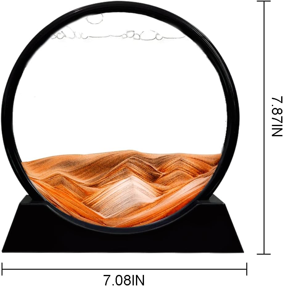 🧡 Sand Art Table Decor | Hypnotic Moving Landscape with Flowing Sand, Stress Relief & Room Aesthetics