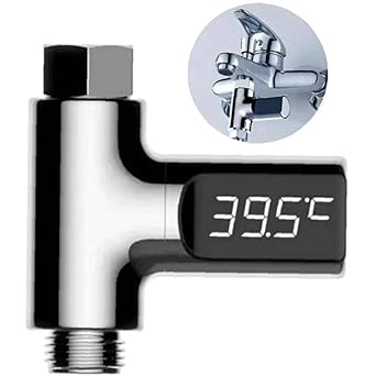 πΏ Shower Thermometer with LED Display | No Battery Needed, Real-Time Temperature Check π‘οΈ