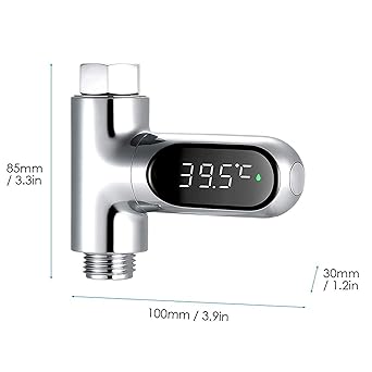 🚿 Shower Thermometer with LED Display | No Battery Needed, Real-Time Temperature Check 🌡️