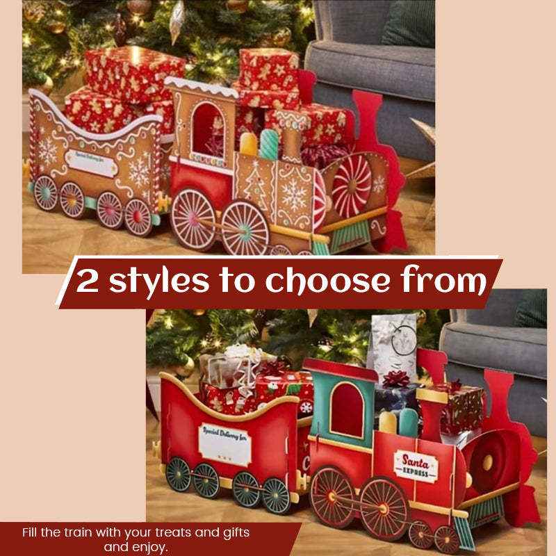 Christmas Train Decoration – Gingerbread Style Gift Holder for Magical Holiday Mornings