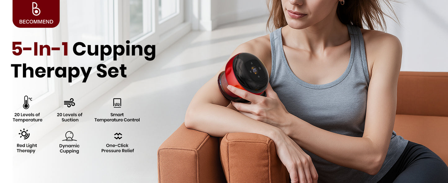 💆 Electric Cupping Therapy Device | 5-in-1 Relief for Tension, Pain & Recovery