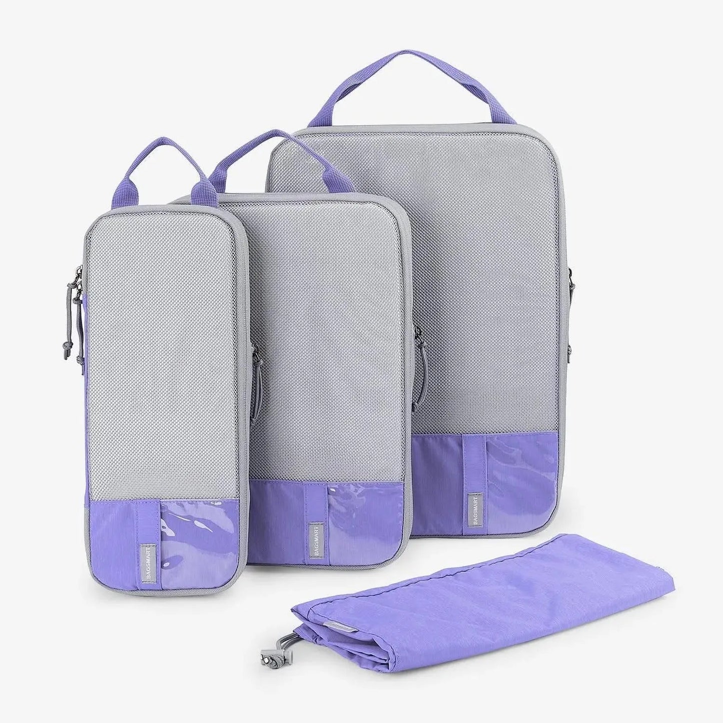 🛫 Travel Compression Packing Cubes Set | Lightweight Organizers with Expandable Design & Clear Pockets