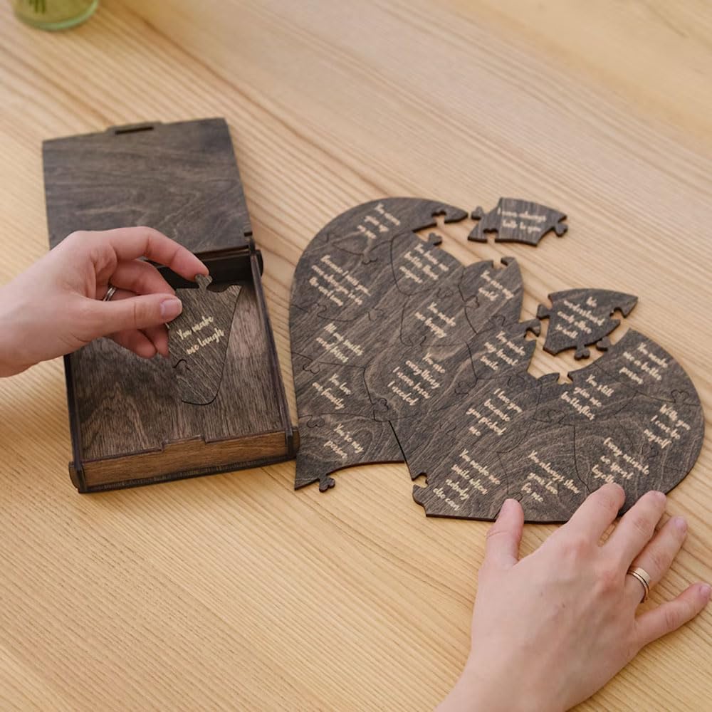 🧩 Personalized Wooden Puzzle | 20 Reasons Why I Love You