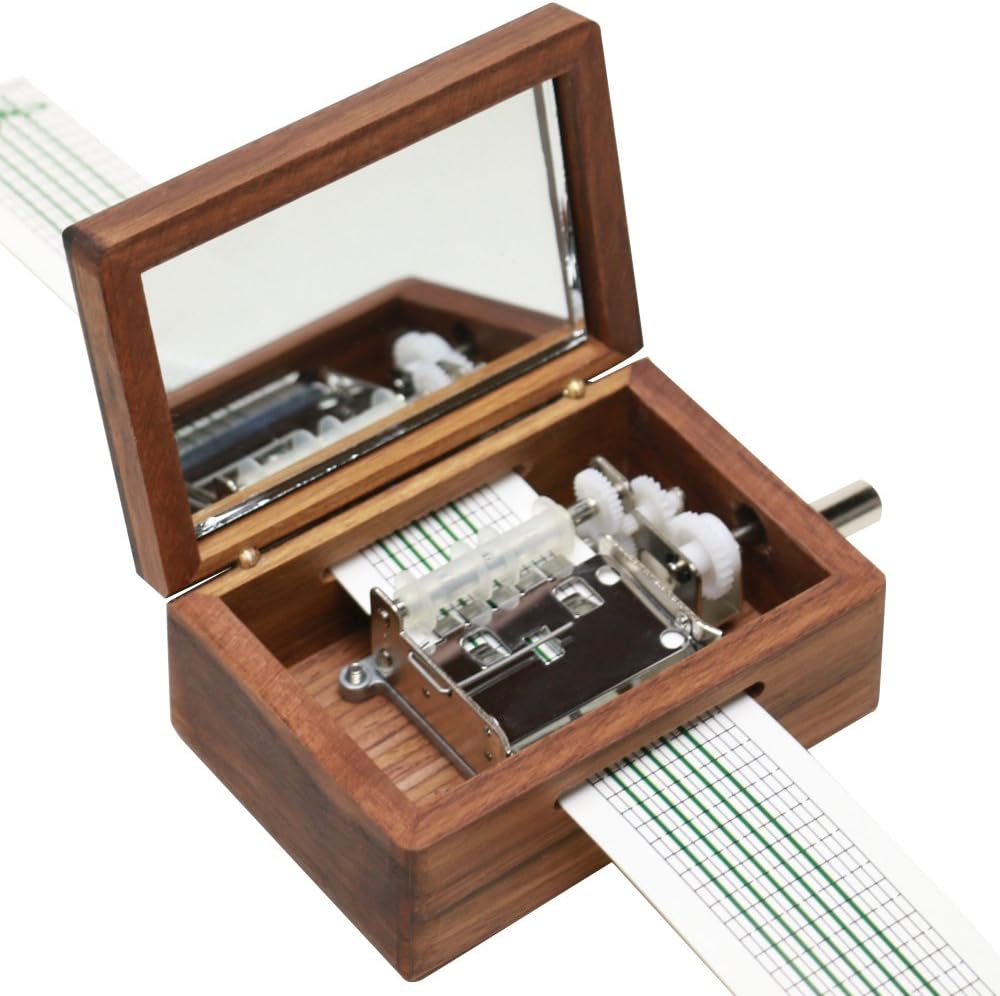 🎼 Retro Walnut Hand-Cranked Music Box | Create & Play Timeless Melodies