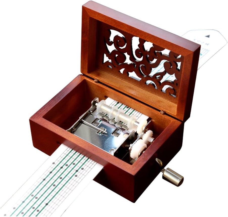 🎼 Retro Walnut Hand-Cranked Music Box | Create & Play Timeless Melodies