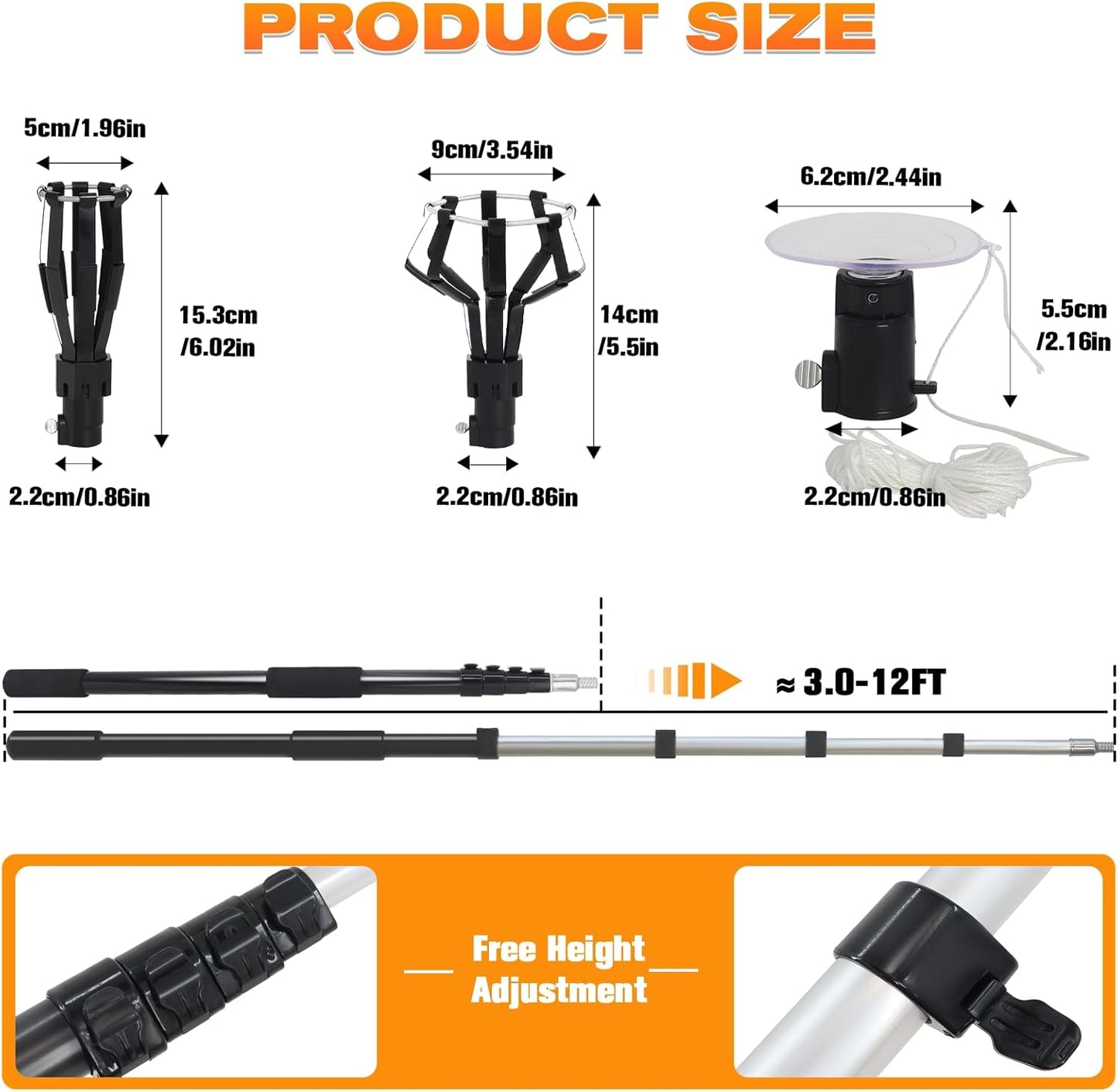 💡 Telescopic Light Bulb Changer | No Ladder Needed, Change Bulbs Up to 18ft High