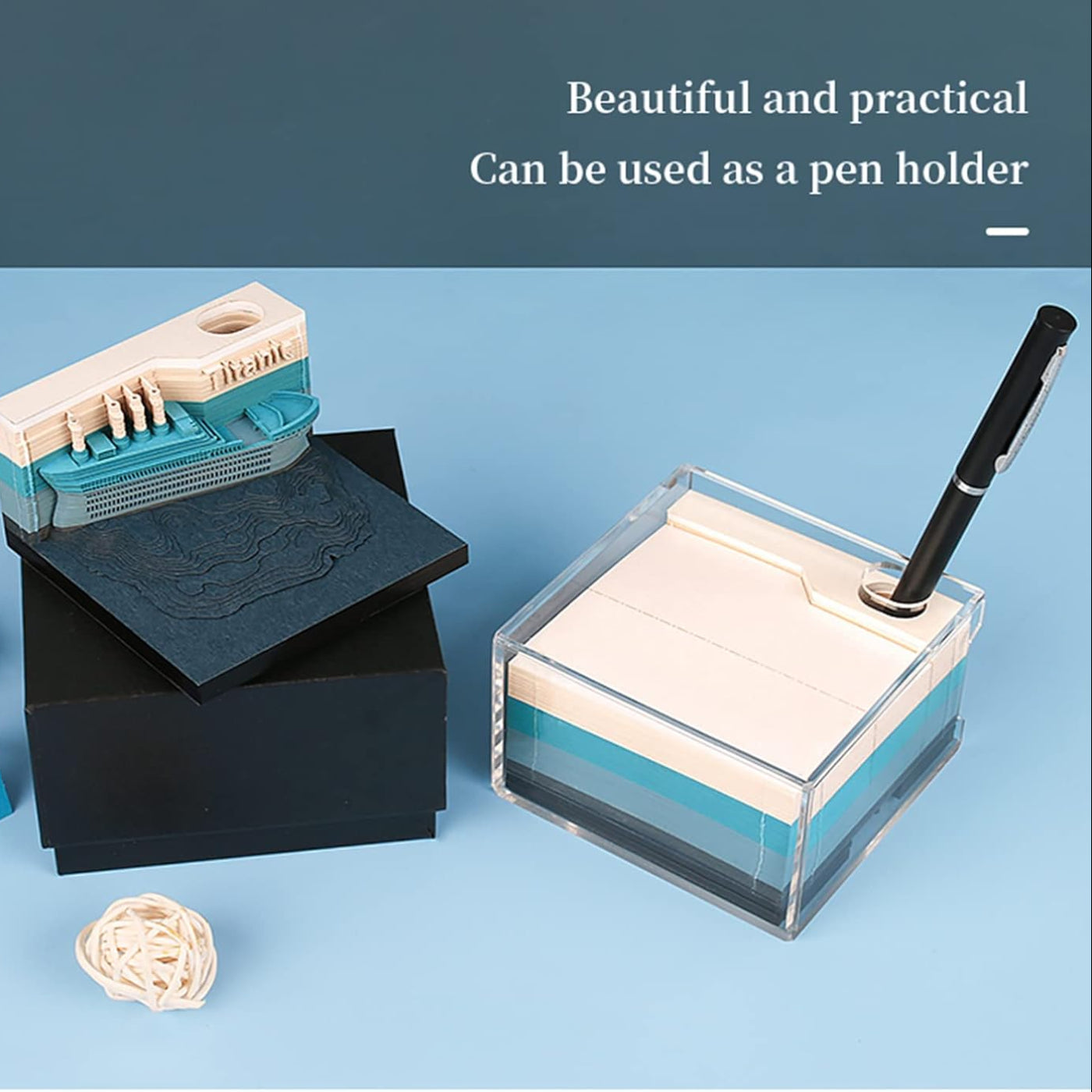 🚢 Titanic 3D Sticky Note Pad with LED Light | DIY Desk Art & Gift