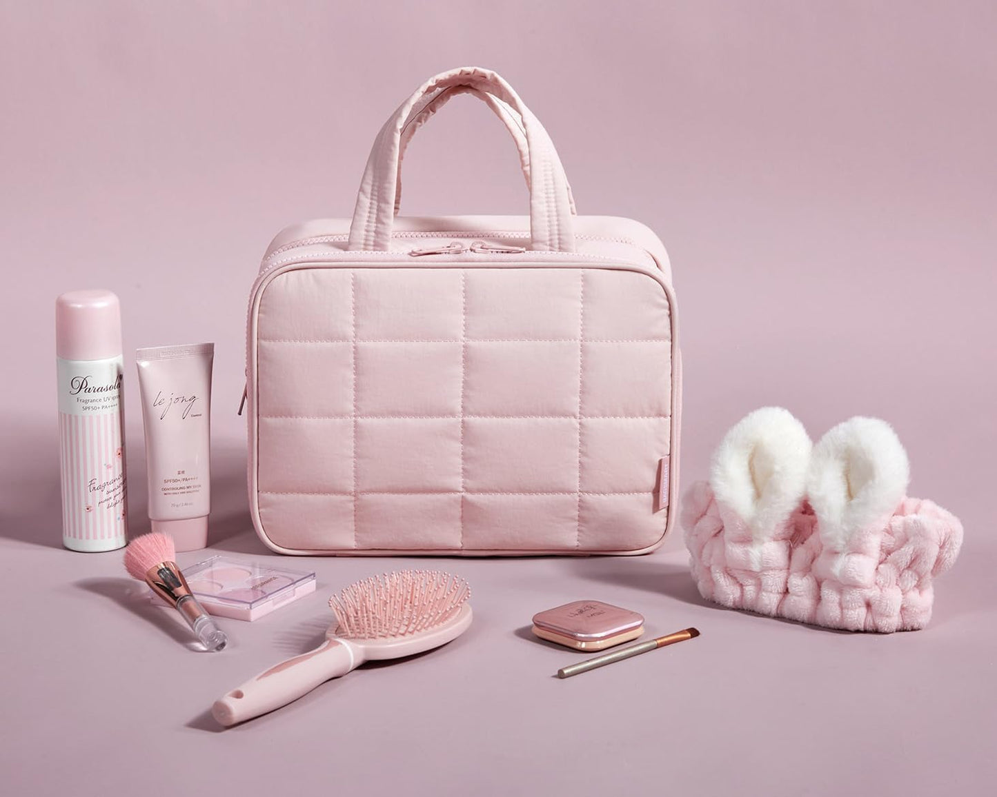 🏆 Travel Toiletry Bag with Jewelry Organizer | Puffy, Spacious & Stylish