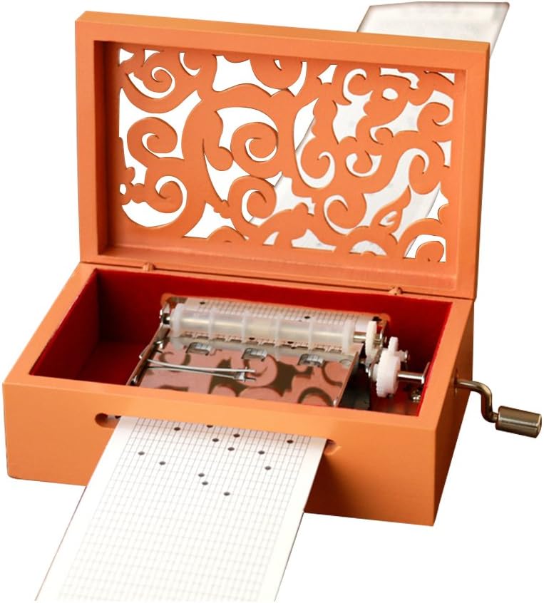 🎼 Retro Walnut Hand-Cranked Music Box | Create & Play Timeless Melodies
