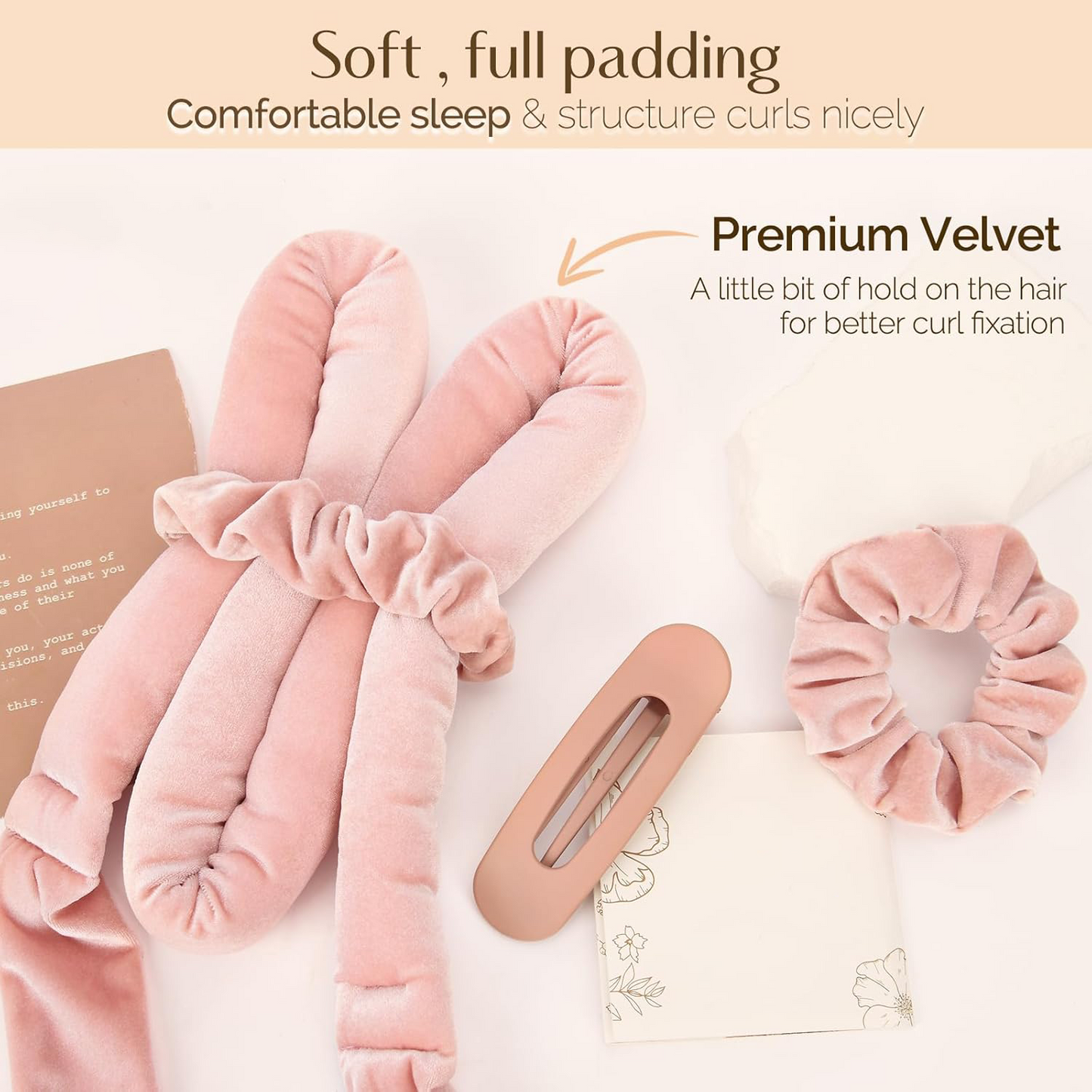 🎀 Heatless Curling Ribbon | Soft Overnight Curler for Effortless Waves