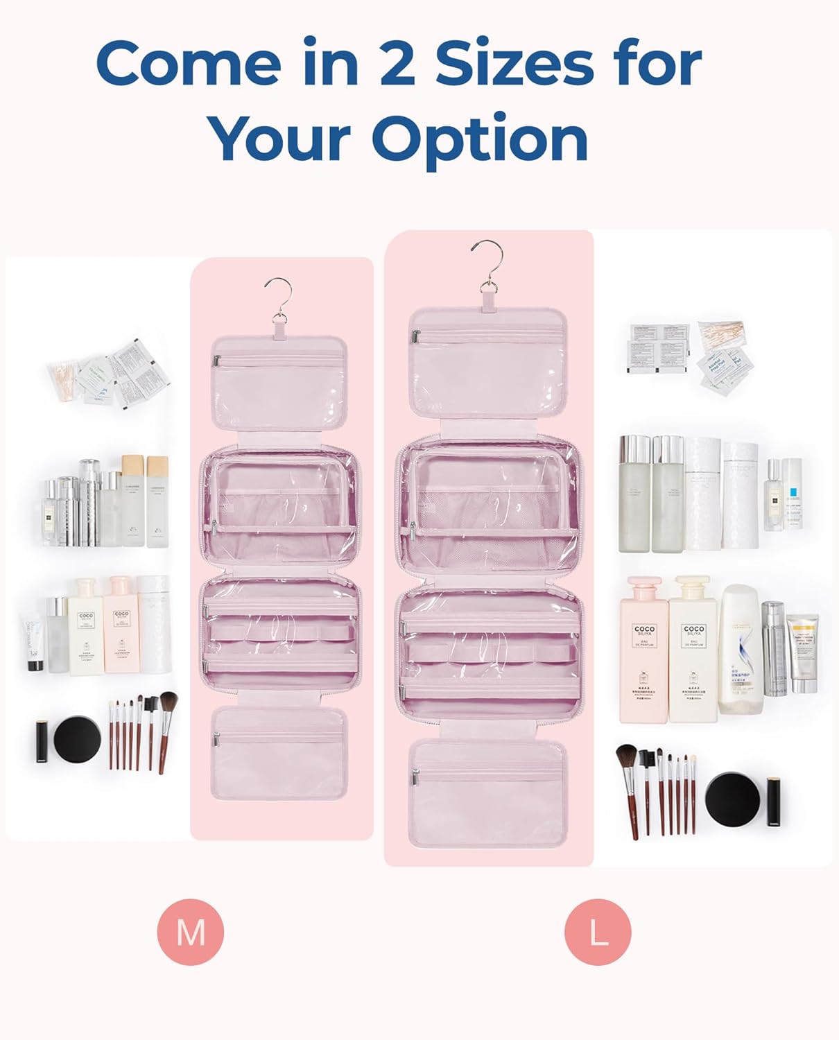 🏆 Travel Toiletry Bag with Jewelry Organizer | Puffy, Spacious & Stylish