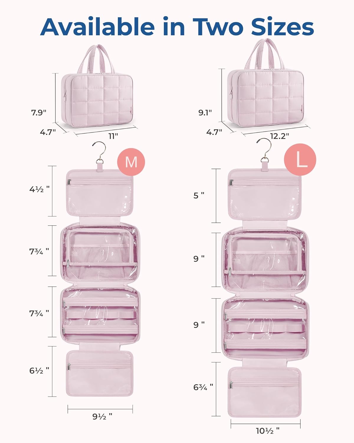 🏆 Travel Toiletry Bag with Jewelry Organizer | Puffy, Spacious & Stylish