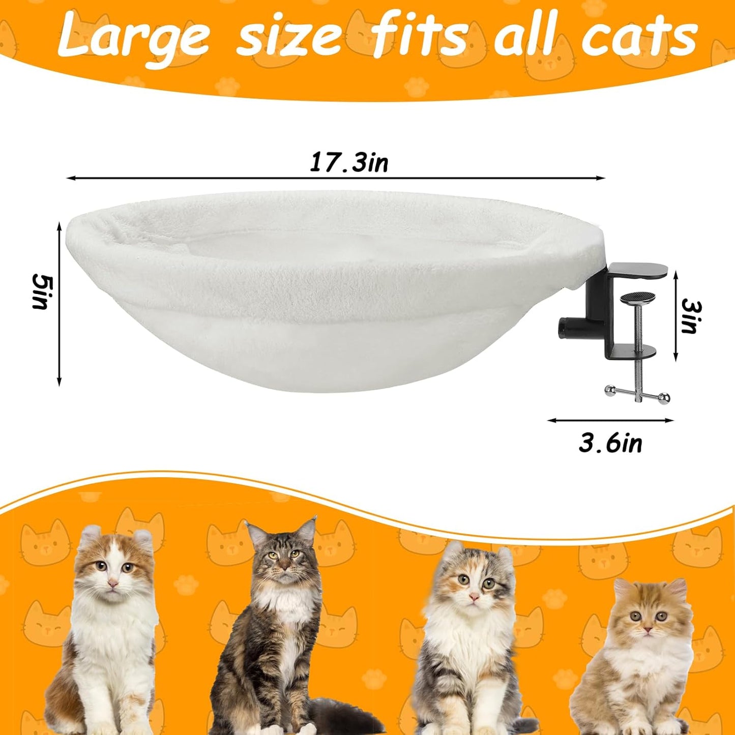 🐾 Ergonomic Cat Hammock | Space-Saving Adjustable Bed for Cats & Small Pets