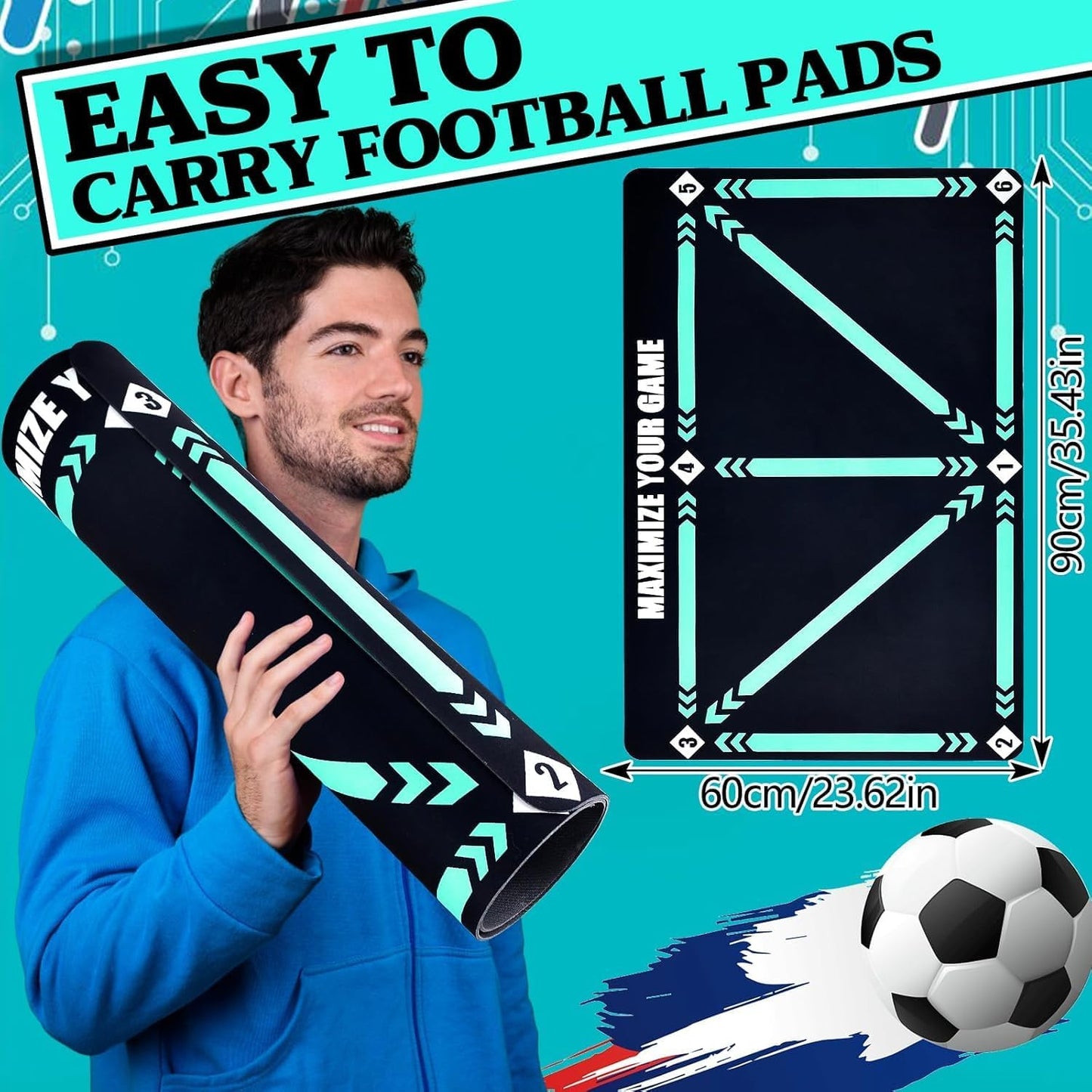 ⚽ Football Kick Training Mat | Boost Ball Control with Every Step