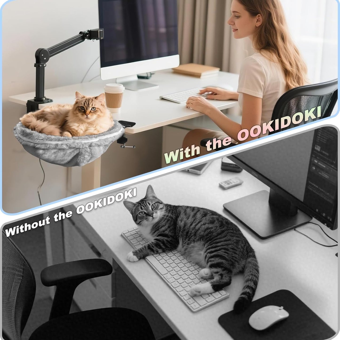 🐾 Ergonomic Cat Hammock | Space-Saving Adjustable Bed for Cats & Small Pets