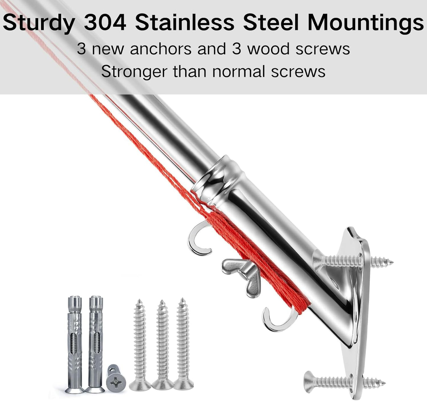 🏡 Stainless Steel Flag Pole Holder | Dual Angle Mount · 316 Marine Grade · Heavy Duty 💪