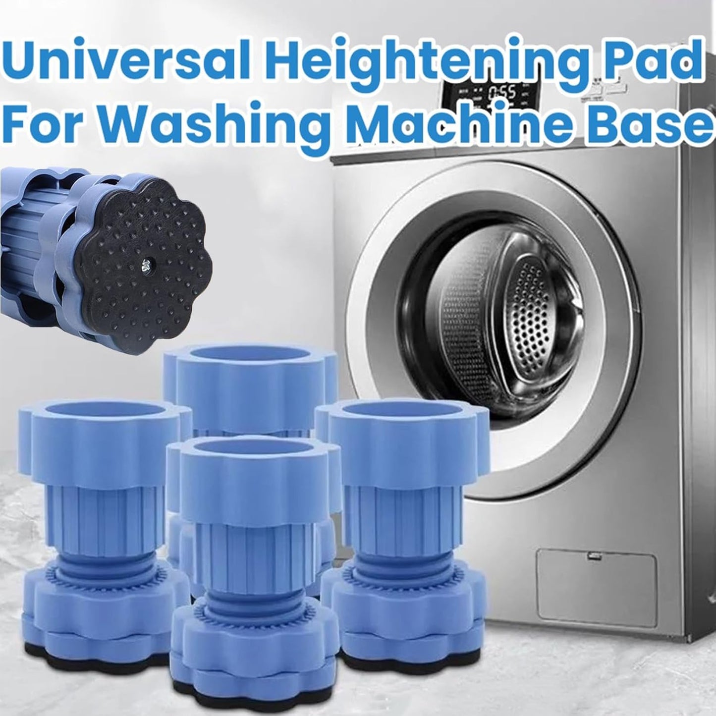 🪑 Universal Washing Machine & Refrigerator Pedestal Pads | Anti-Vibration & Moisture-Proof
