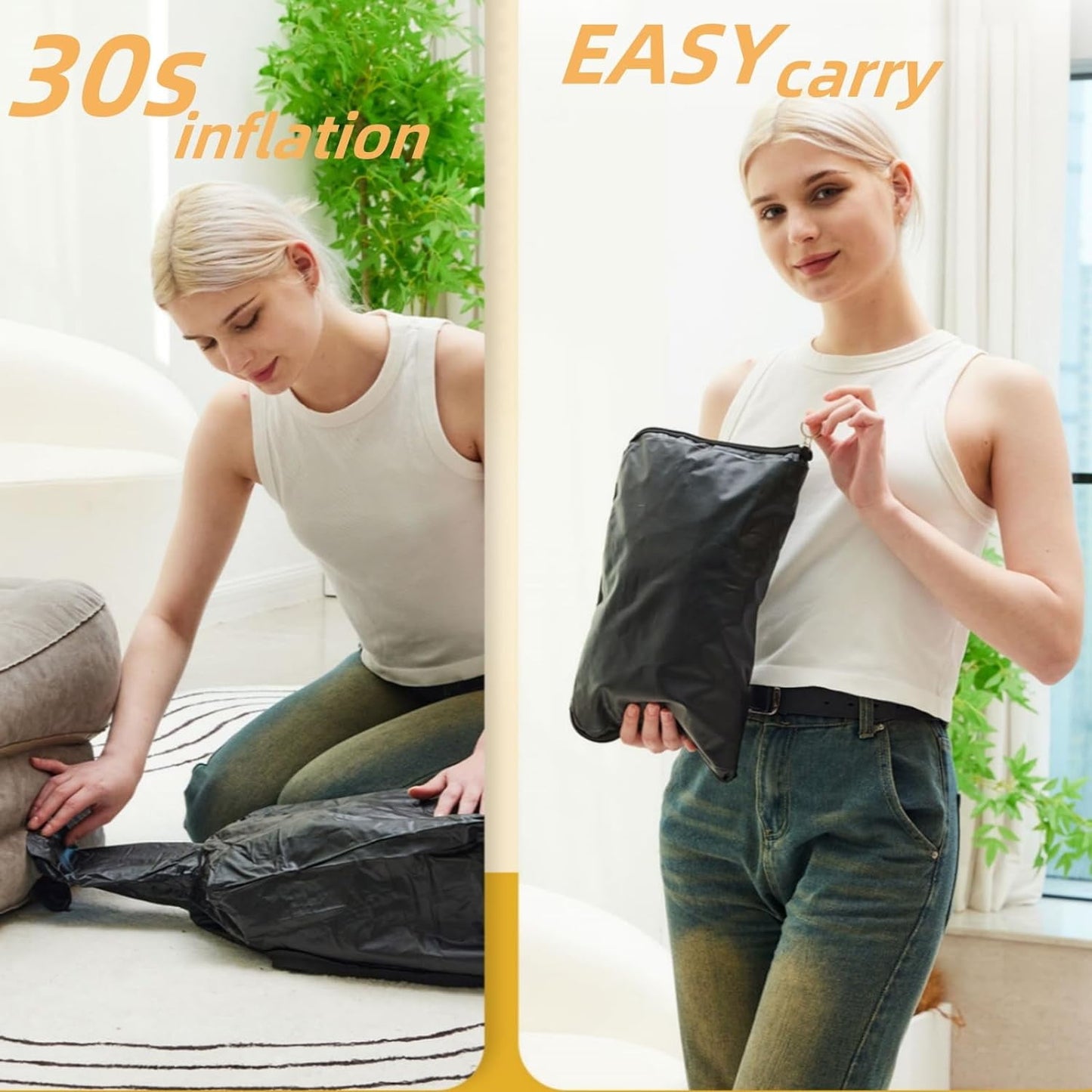 🛋️ Inflatable Lap Pillow Desk | Read, Work & Relax in Total Comfort 📖