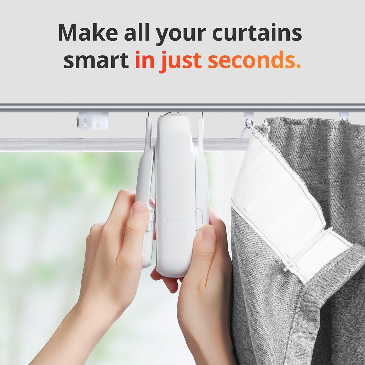 SwitchBot Curtain 3 (U Rail) | Smart, Silent, and Effortless Curtain Control