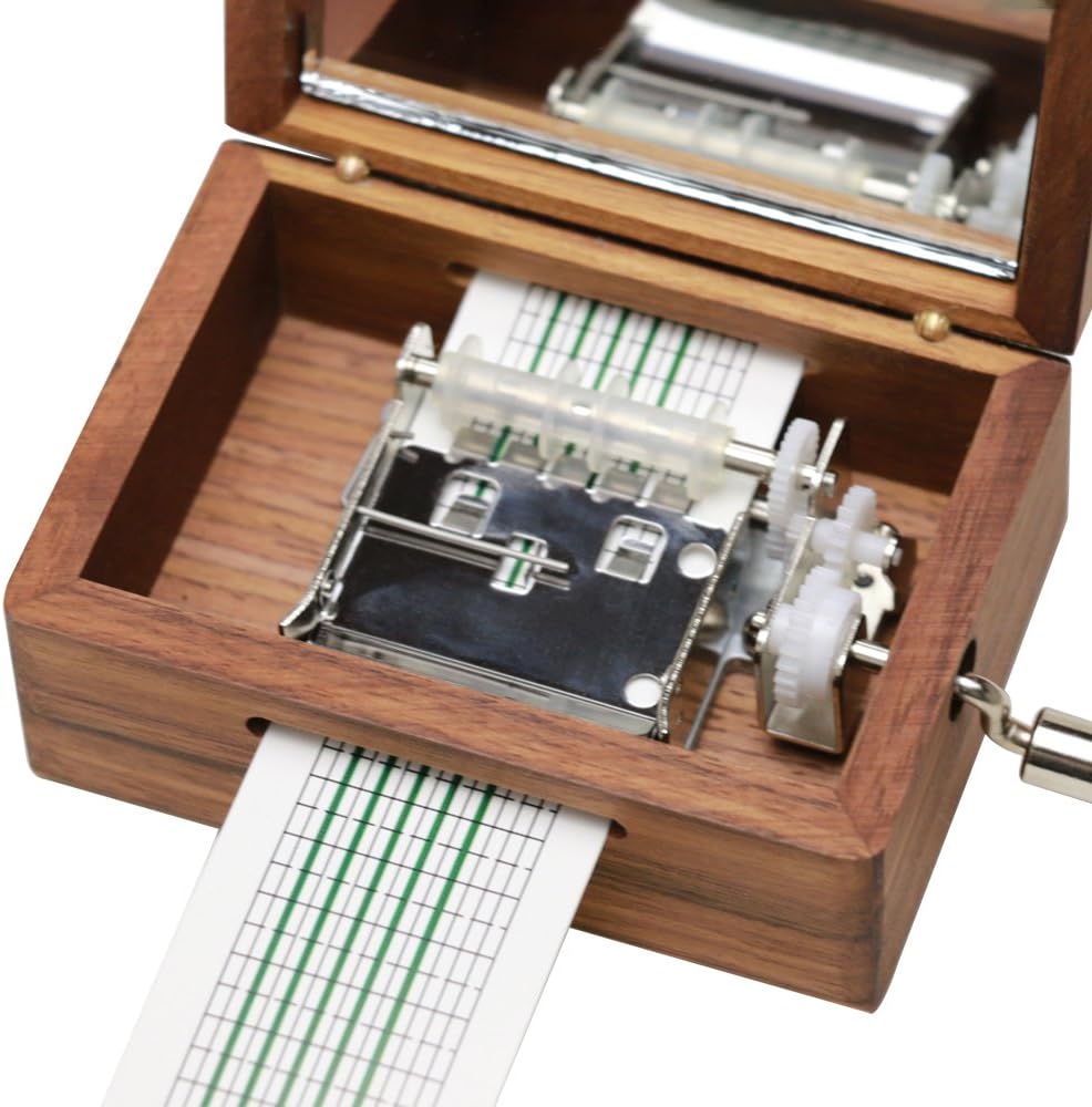 🎼 Retro Walnut Hand-Cranked Music Box | Create & Play Timeless Melodies