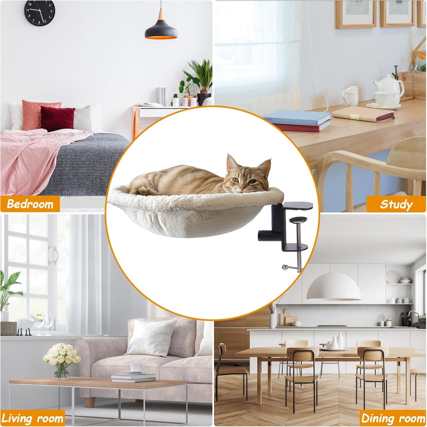 🐾 Ergonomic Cat Hammock | Space-Saving Adjustable Bed for Cats & Small Pets