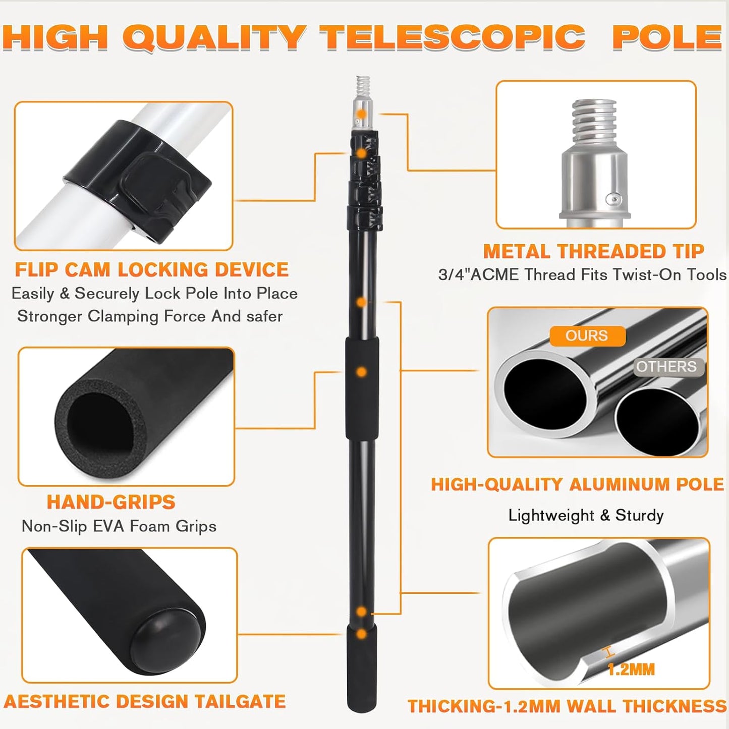 💡 Telescopic Light Bulb Changer | No Ladder Needed, Change Bulbs Up to 18ft High