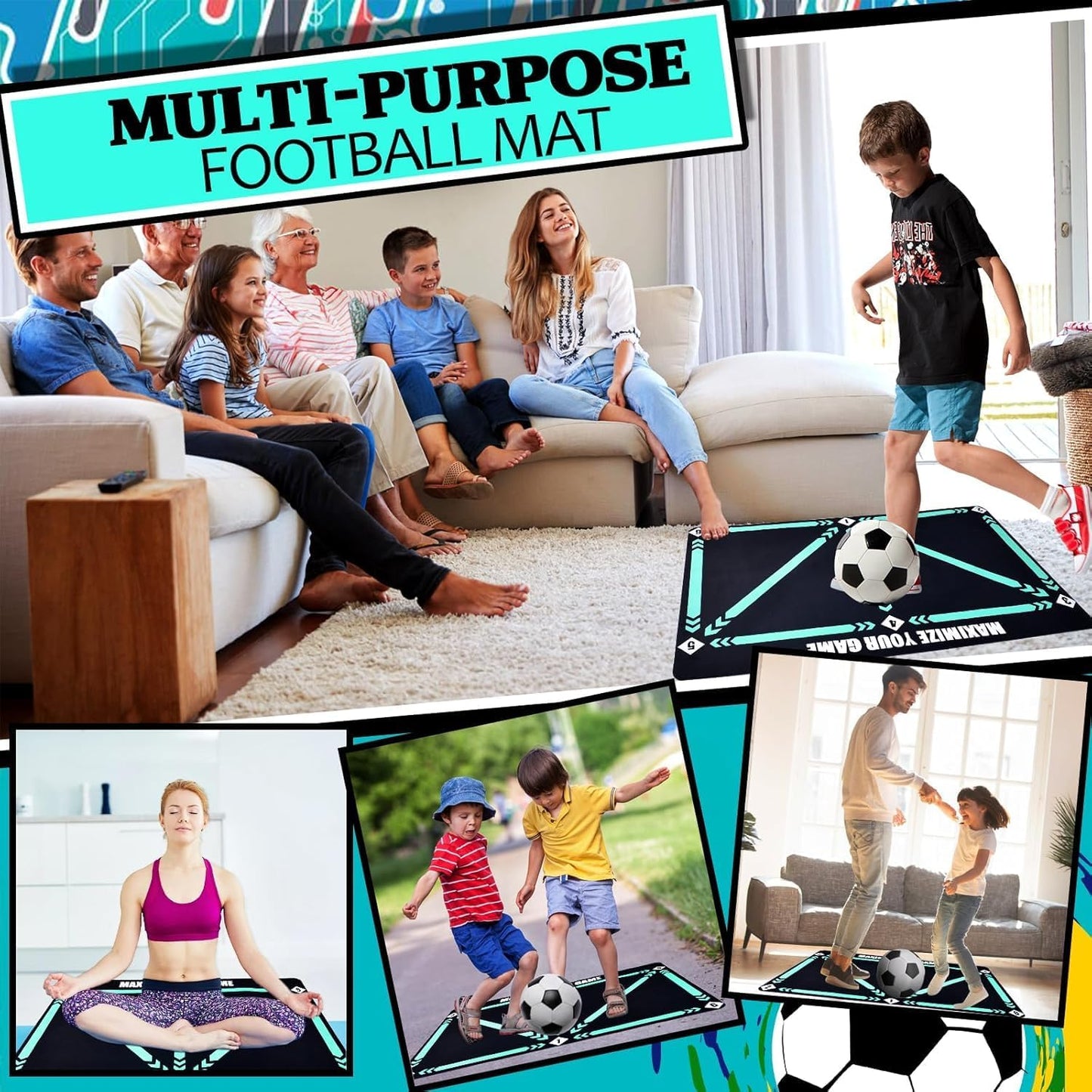 ⚽ Football Kick Training Mat | Boost Ball Control with Every Step