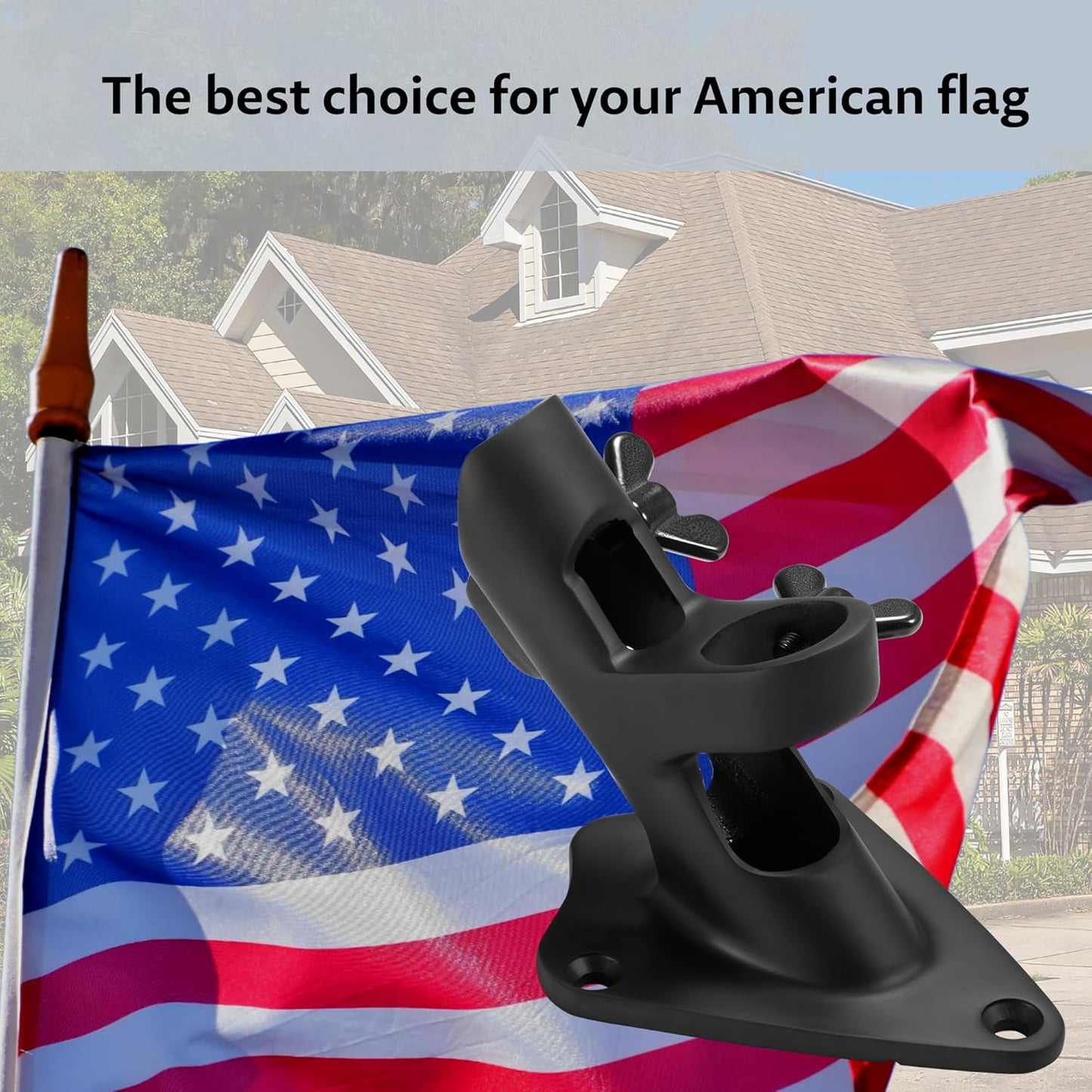🏡 Stainless Steel Flag Pole Holder | Dual Angle Mount · 316 Marine Grade · Heavy Duty 💪