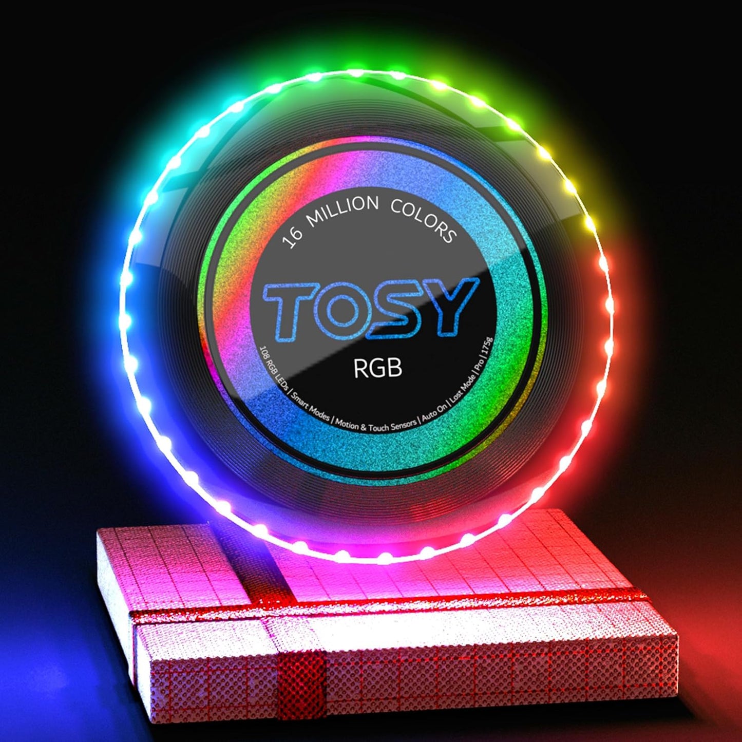 🥏 Rechargeable LED Flying Disc | 16M Colors · Motion Sensor · USB-C Charging 🌈