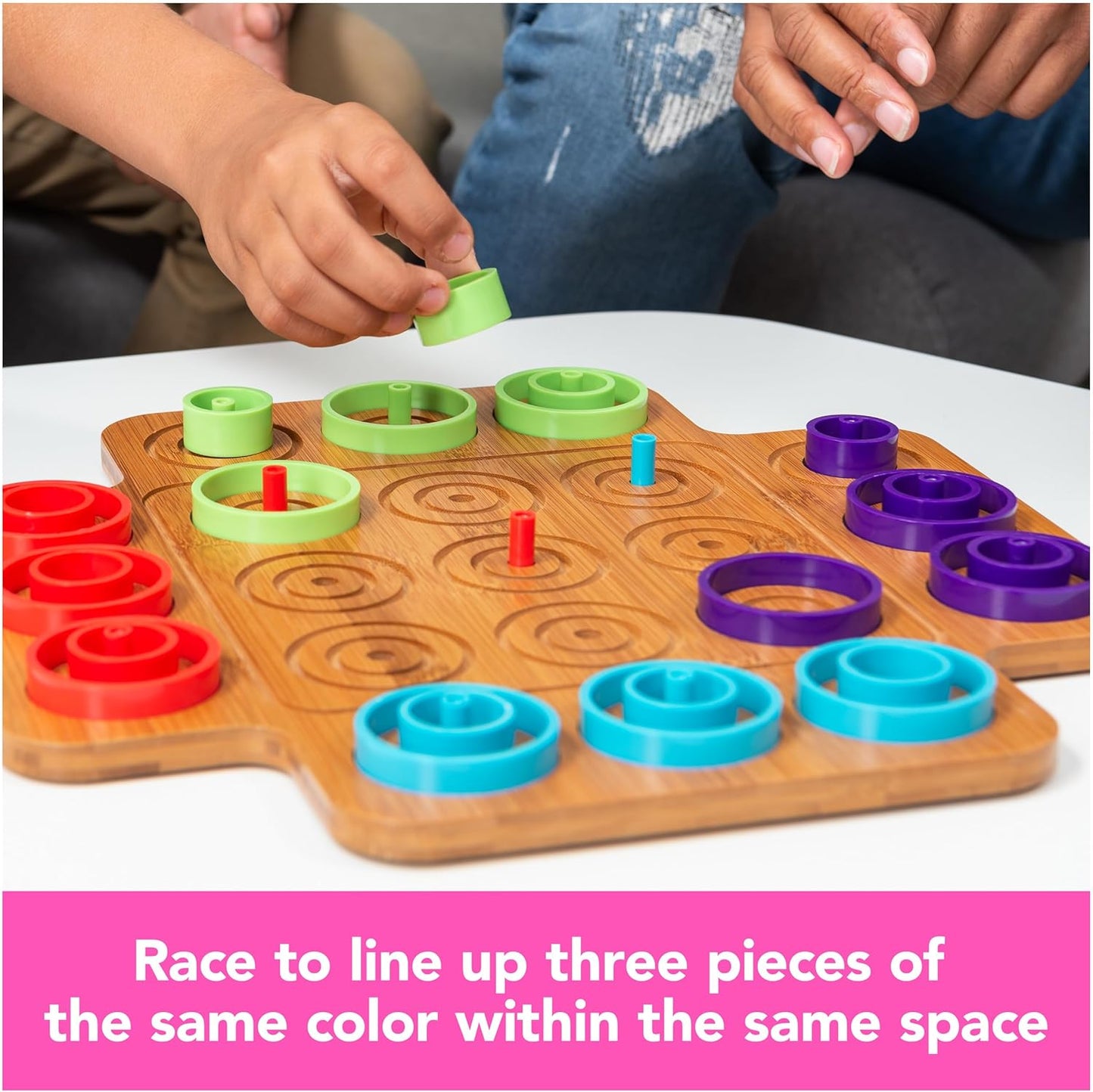 🎲 Strategy Board Game | Wooden Design + Color Logic Challenge