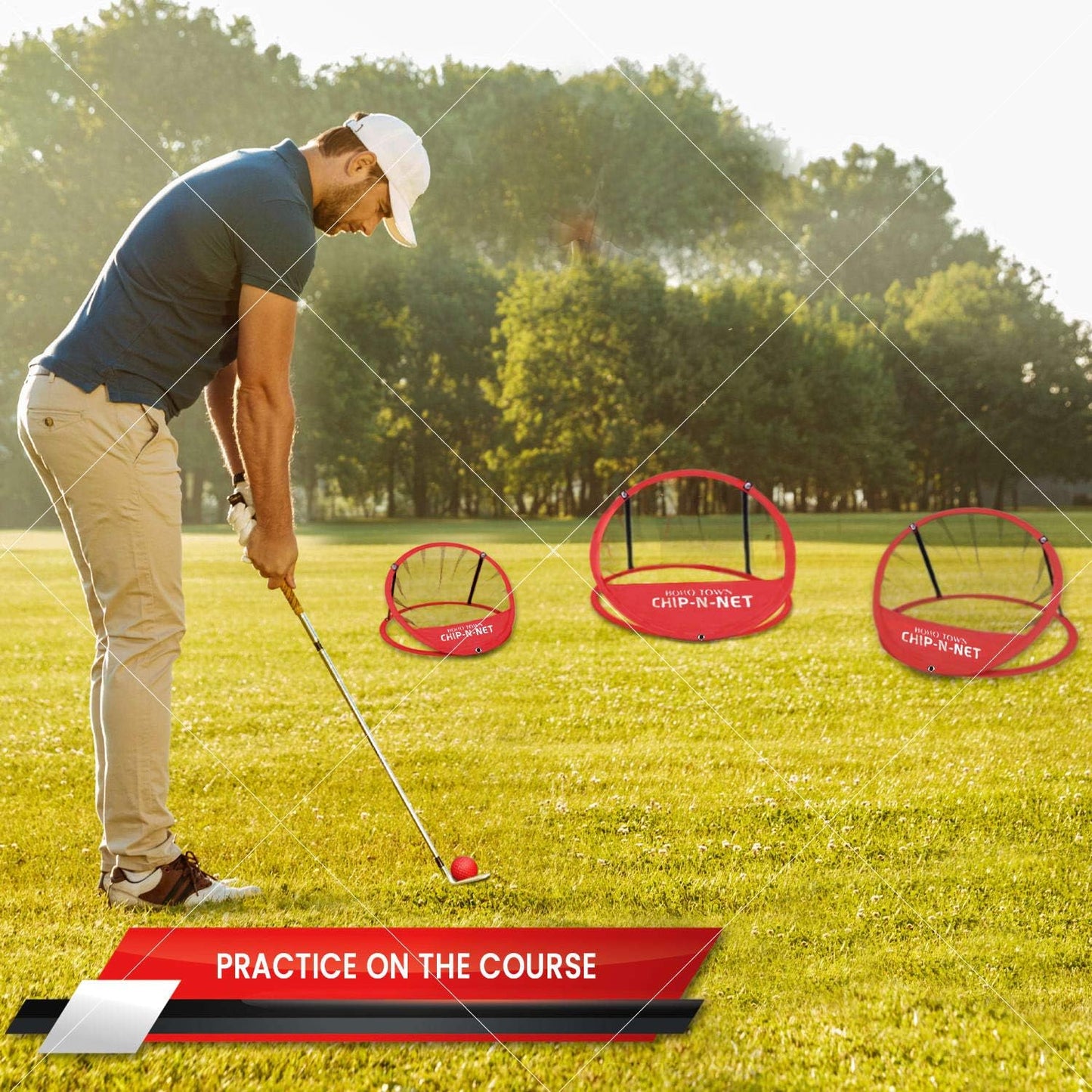 ⛳ Golf Chipping Net Set | 3 Targets + Foam Balls + Carry Bag for Indoor & Outdoor Practice 🎯