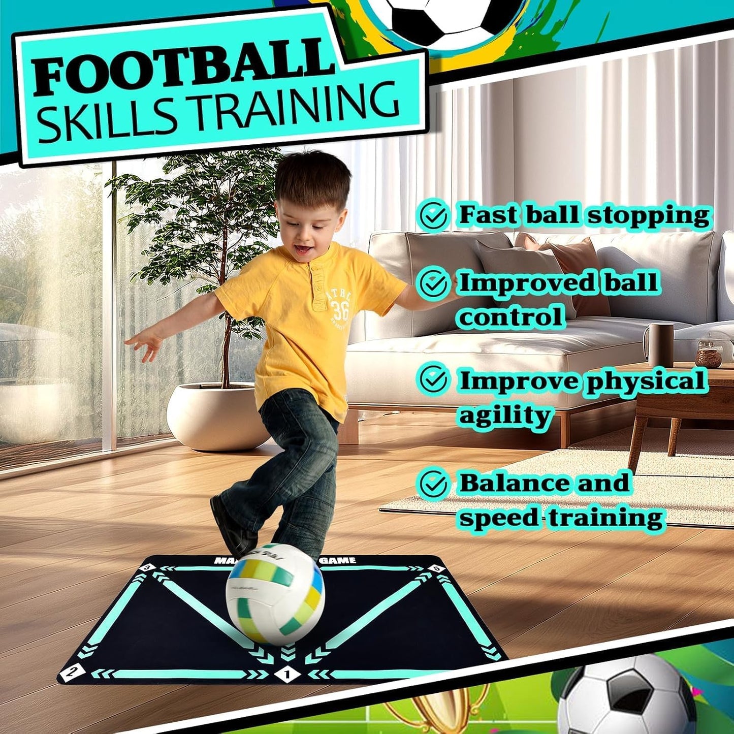 ⚽ Football Kick Training Mat | Boost Ball Control with Every Step