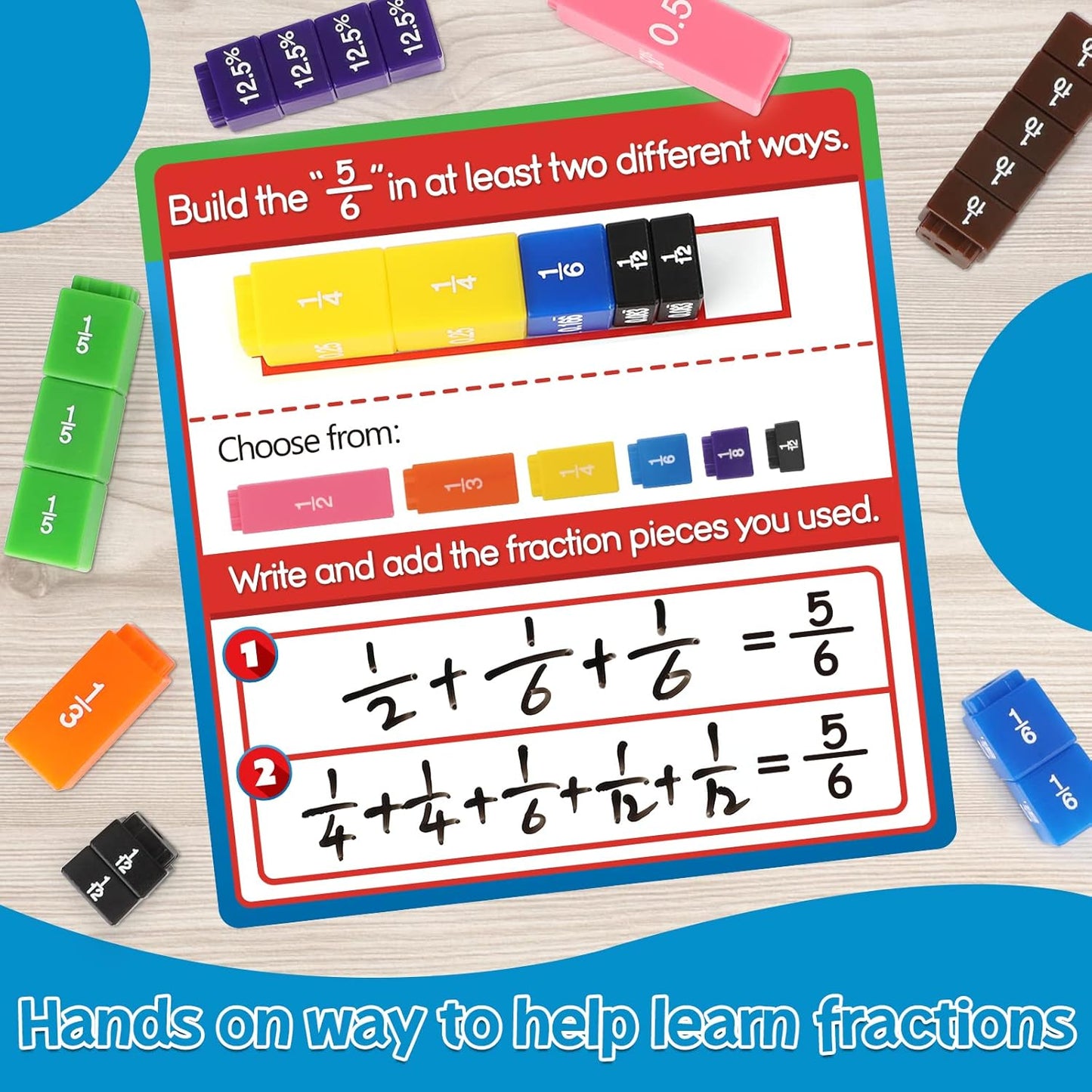 📚 Interlocking Fraction Cubes Activity Set | Learn Fractions, Decimals & Percentages the Fun Way ✨