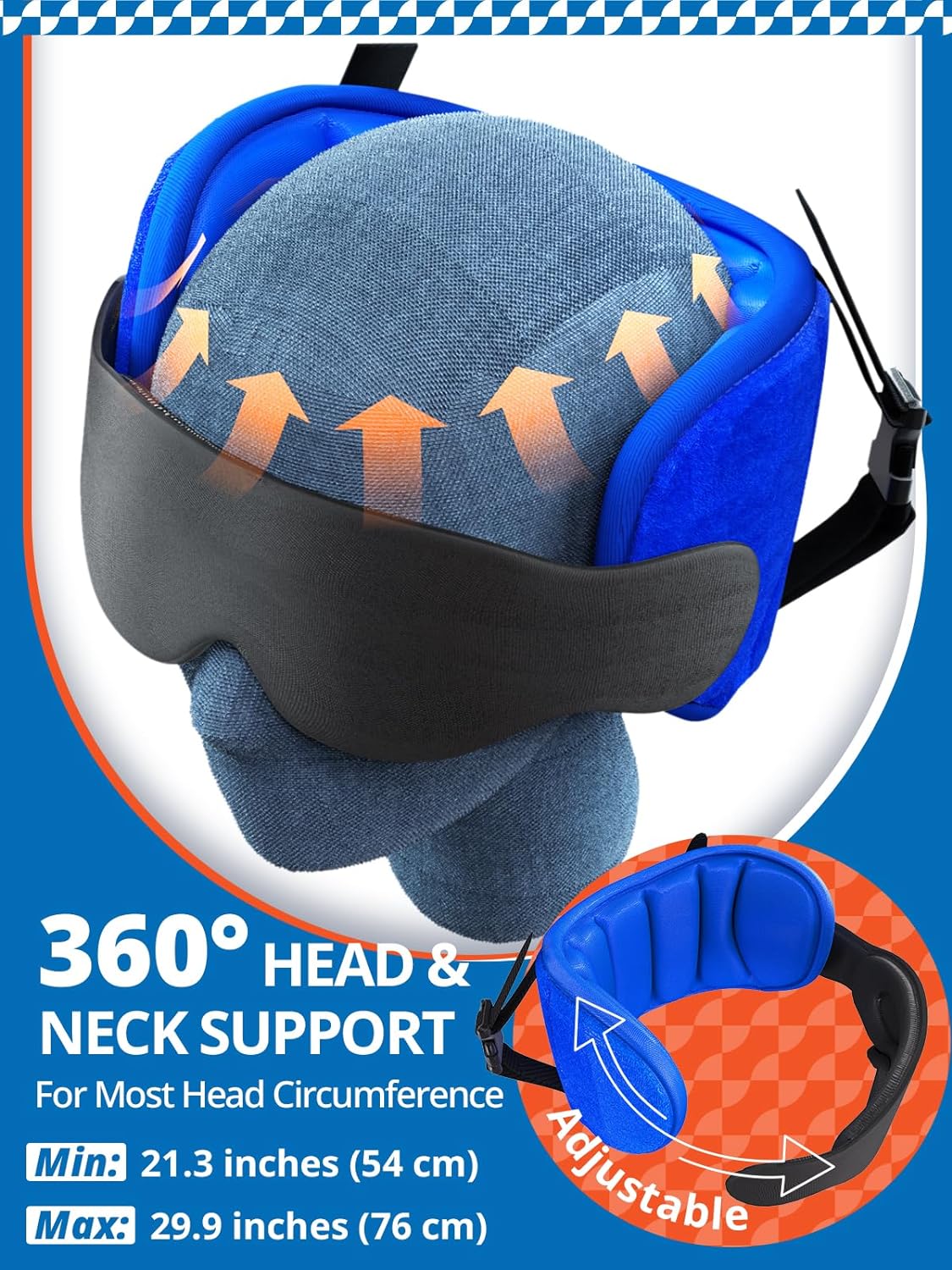 ✈️ Travel Neck Pillow with Eye Mask | Memory Foam Comfort Anywhere 😴