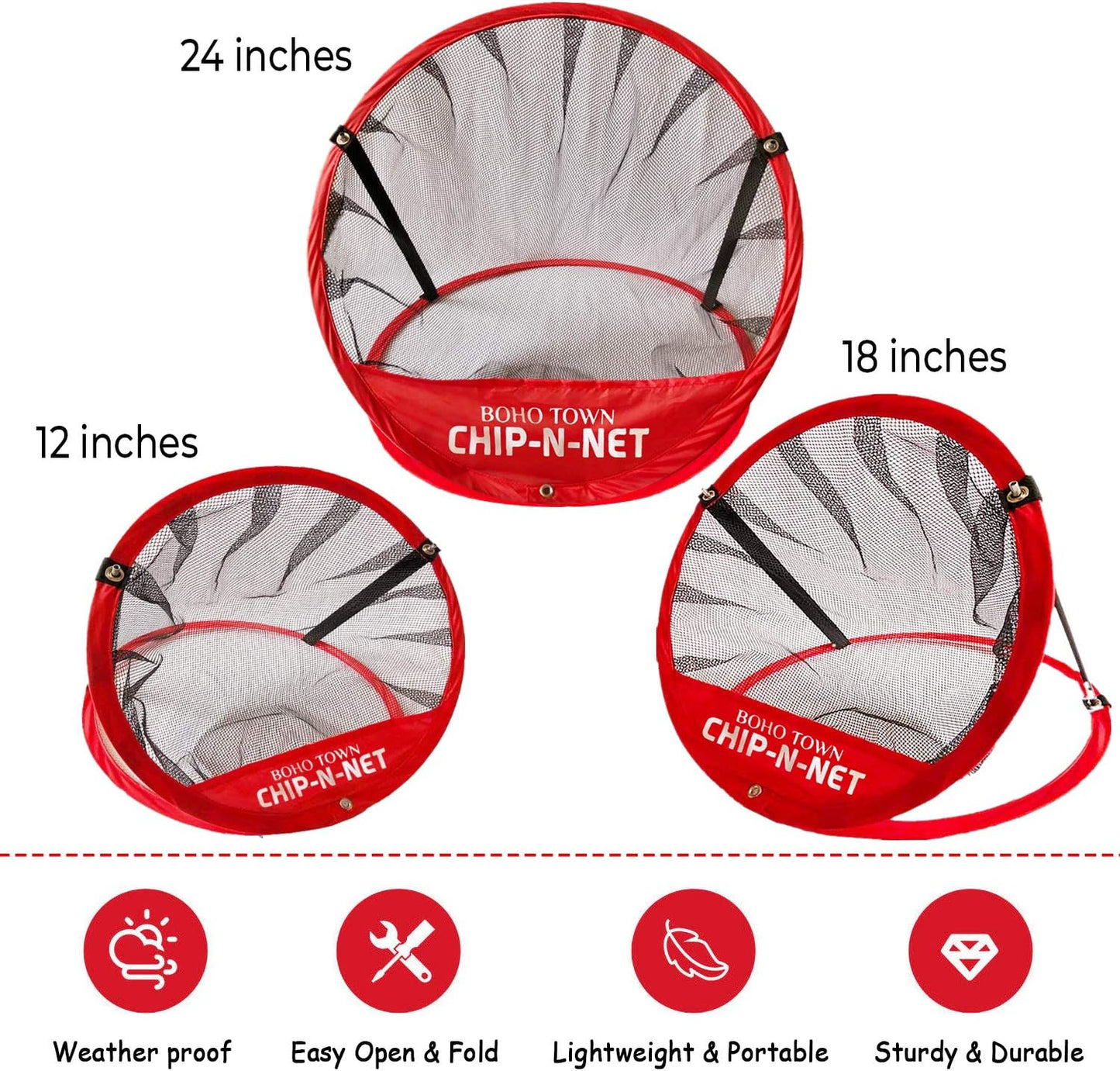 ⛳ Golf Chipping Net Set | 3 Targets + Foam Balls + Carry Bag for Indoor & Outdoor Practice 🎯