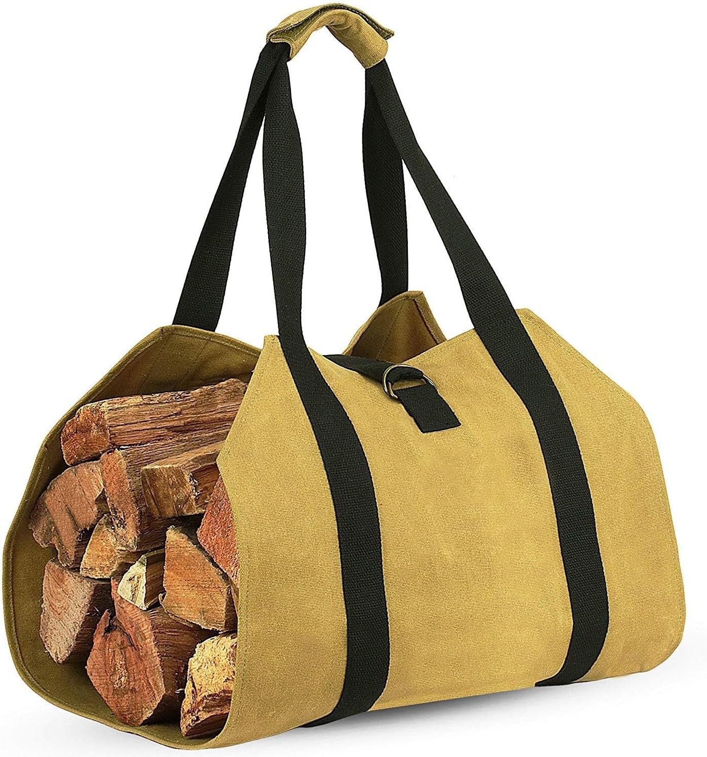 🌲 Firewood Canvas Carrier | Heavy-Duty & Water-Resistant for Camping