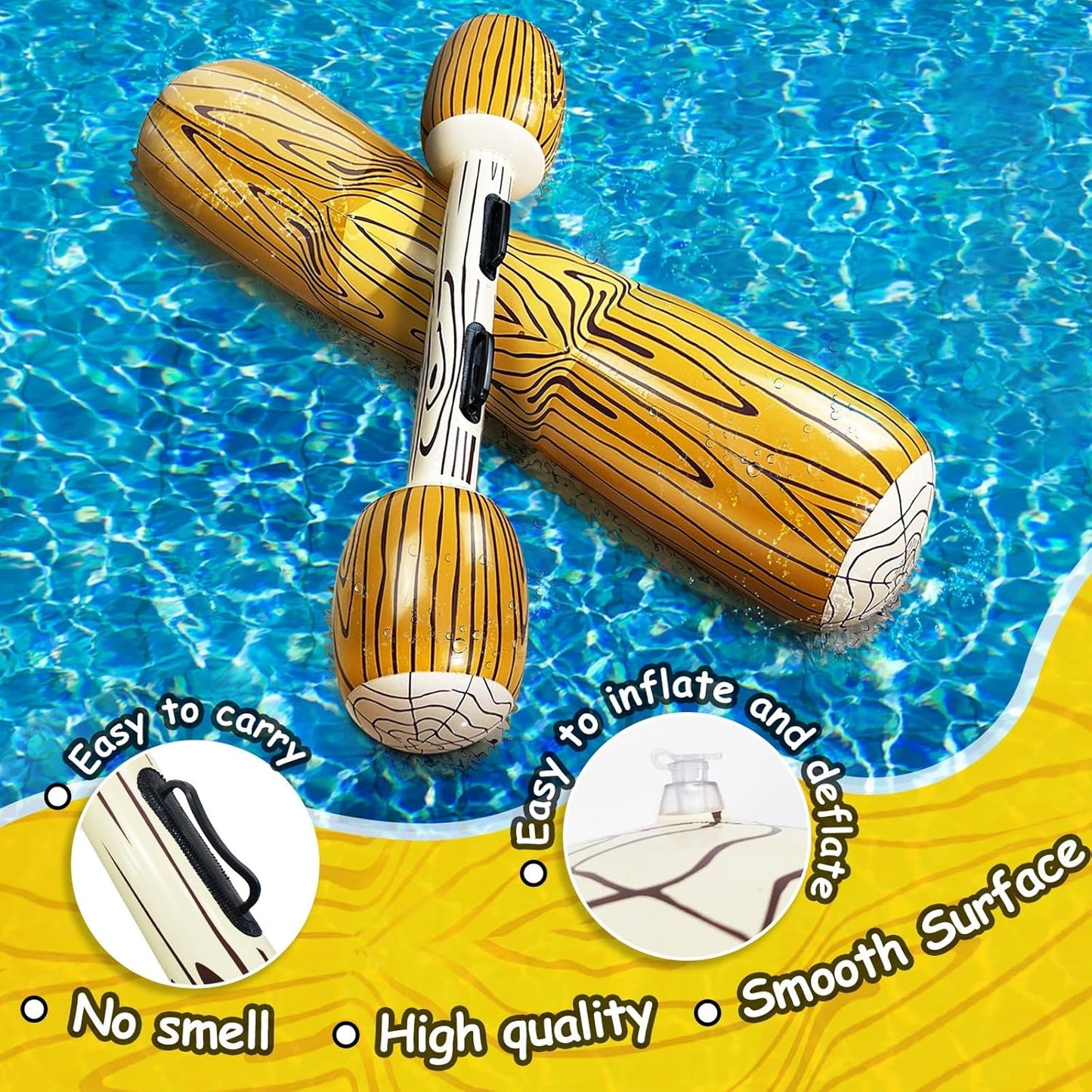 🥊 Giant Inflatable Water Battle Set | 6-Piece Pool Game for Kids & Adults
