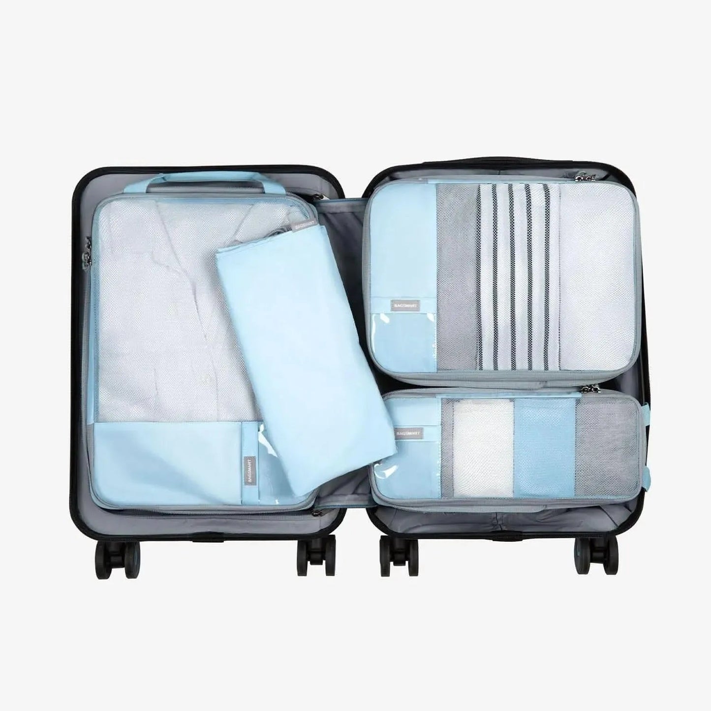 🛫 Travel Compression Packing Cubes Set | Lightweight Organizers with Expandable Design & Clear Pockets