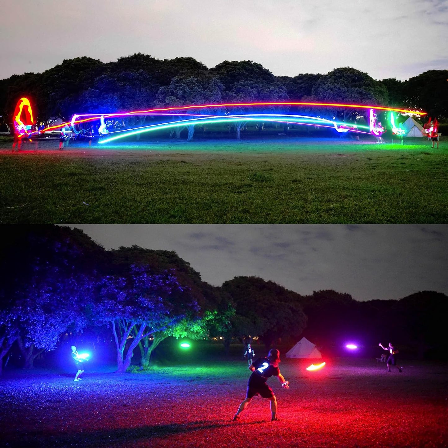 🥏 Rechargeable LED Flying Disc | 16M Colors · Motion Sensor · USB-C Charging 🌈